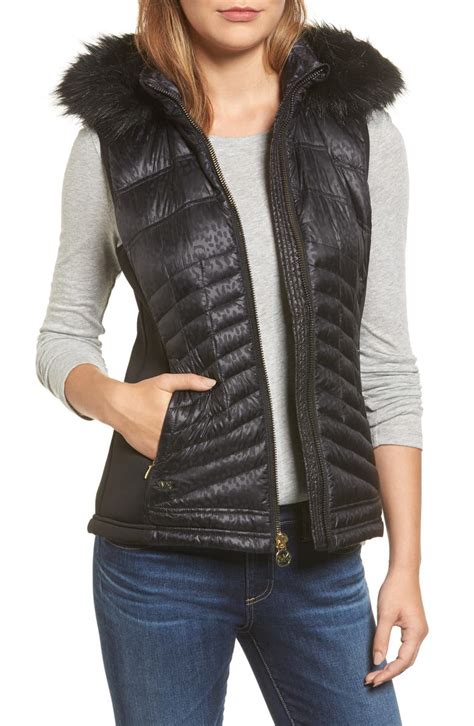 michael kors leather vest|michael kors down vest women.